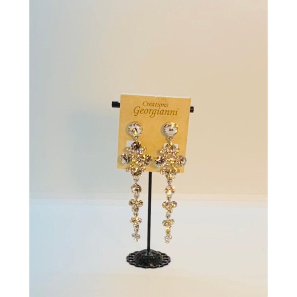 Georgianni Swarovski Crystal Dangle Earrings - Picture 2 of 8